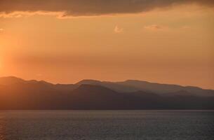 view of the mountains and sunset of the Mediterranean Sea in Cyprus 3 photo