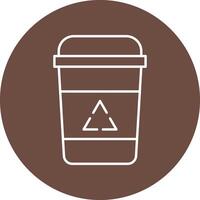 Recycle Line Circle Icon Design vector
