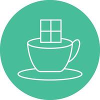 Hot Chocolate Line Circle Icon Design vector