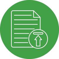 Upload File Line Circle Icon Design vector