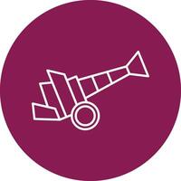 Artillery Line Circle Icon Design vector