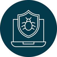 Antivirus Line Circle Icon Design vector