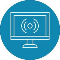 Stream Line Circle Icon Design vector