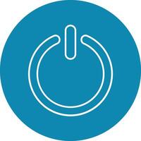 Power Line Circle Icon Design vector