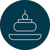 Tapas Line Circle Icon Design vector