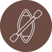 Rowing Line Circle Icon Design For Personal And Commercial Use. vector