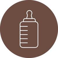 Baby Bottle Line Circle Icon Design vector