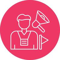 Tour Guide Line Icon vector