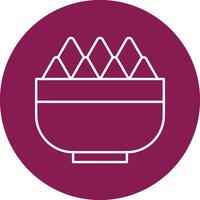 Nachos Line Circle Icon Design vector
