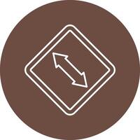 Resize Line Circle Icon Design vector