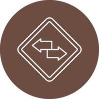 Transfer Line Circle Icon Design vector