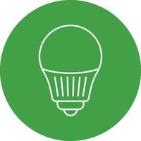 Led Lamp Line Circle Icon Design vector