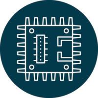 Circuit Board Line Circle Icon Design vector