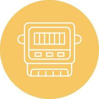 Electric Meter Line Circle Icon Design vector