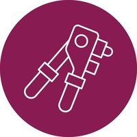 Riveter Line Circle Icon Design vector