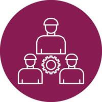 Management Line Circle Icon Design For Personal And Commercial Use. vector