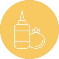 Sauce Line Circle Icon Design vector