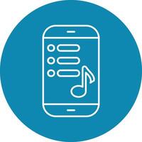 PlayList Line Circle Icon Design vector