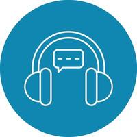 Customer Service Line Circle Icon Design For Personal And Commercial Use. vector