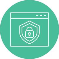 SSL Line Circle Icon Design vector