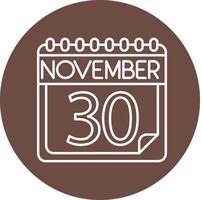 November Icon Design vector