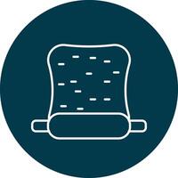 Dough Line Circle Icon Design vector