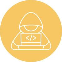 Code Line Circle Icon Design vector