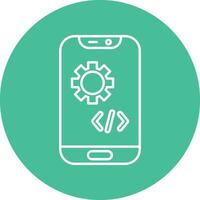 App Development Line Circle Icon Design vector