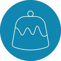 Pudding Line Circle Icon Design vector