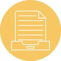 Tray Line Circle Icon Design vector