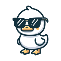 süß Ente tragen Sonnenbrille Karikatur Symbol Charakter png