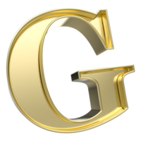 G Schriftart Gold 3d Rendern png