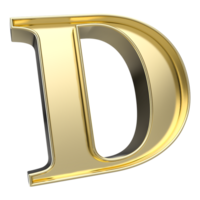 D Font Gold 3D Rendering png