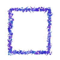 A Square Frame with Blue and Purple Paint png