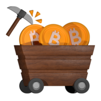 Mining Crypto 3D png