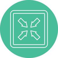 Shrink Line Circle Icon Design vector