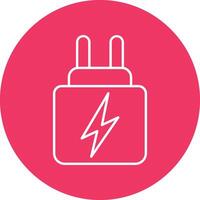Adapter Line Circle Icon Design vector