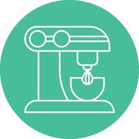 Mixer Line Circle Icon Design vector