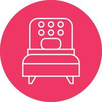 Single Bed Line icon vector