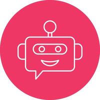 Chatbot Line Icon vector