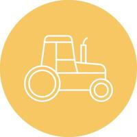 Tractor Line Circle Icon Design vector