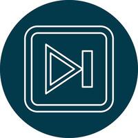 Skip Line Circle Icon Design vector
