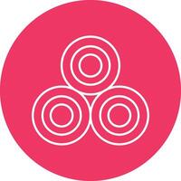 Hay Line Circle Icon Design vector