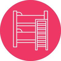 Bunk Bed Line icon vector