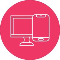 Responsive Design Line Circle Icon Design vector