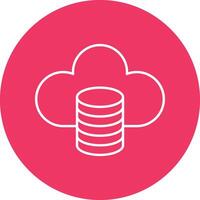Cloud Computing Line Circle Icon Design vector