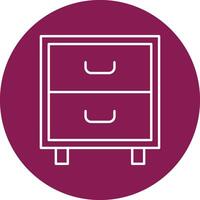 Drawer Line icon vector