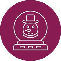 Snow Globe Line Icon vector