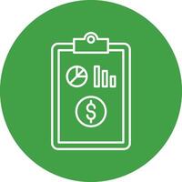 Yearly Report Line Icon vector