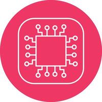 Circuit Line Circle Icon Design vector